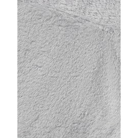 Animal Print Kangaroo Pocket Teddy Hoodie, Casual Long Sleeve Button Hoodie Sweatshirt, Women's Clothing